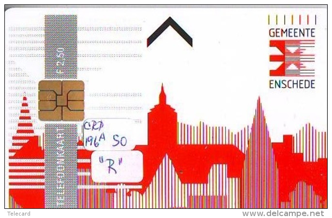 R NEDERLAND CHIP TELEFOONKAART CRD-196a  So * GEMEENTE ENSCHEDE *  Telecarte A PUCE PAYS-BAS ONGEBRUIKT  MINT - Private