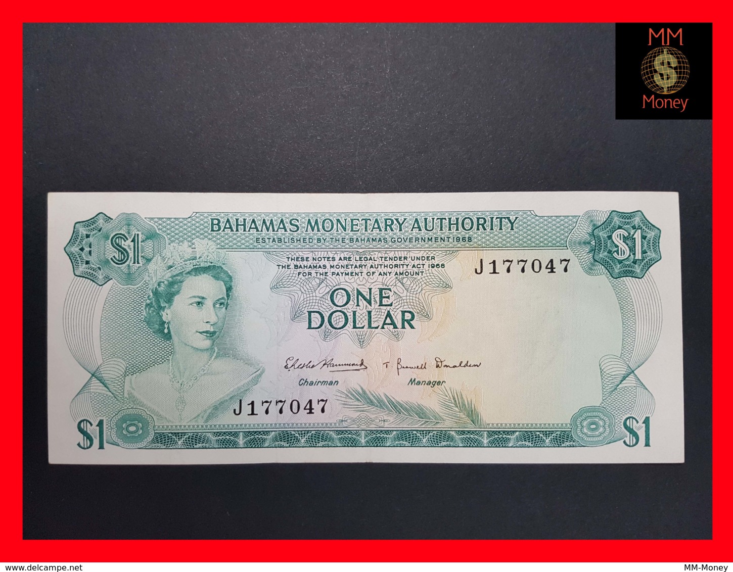 BAHAMAS 1 $ 1968 P. 27 AU \ UNC - Bahamas