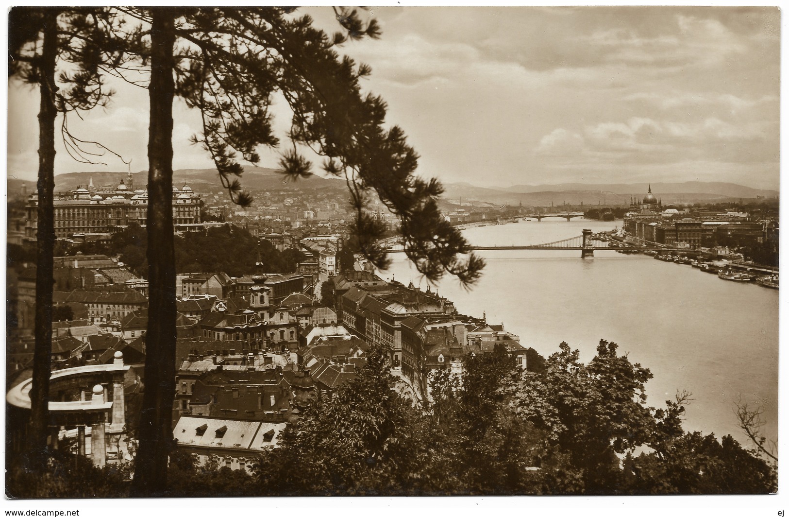 Budapest - View From Gellerthill - Vue Pris Du Mont Gellert Torvenyesen Real Photo - Hungary