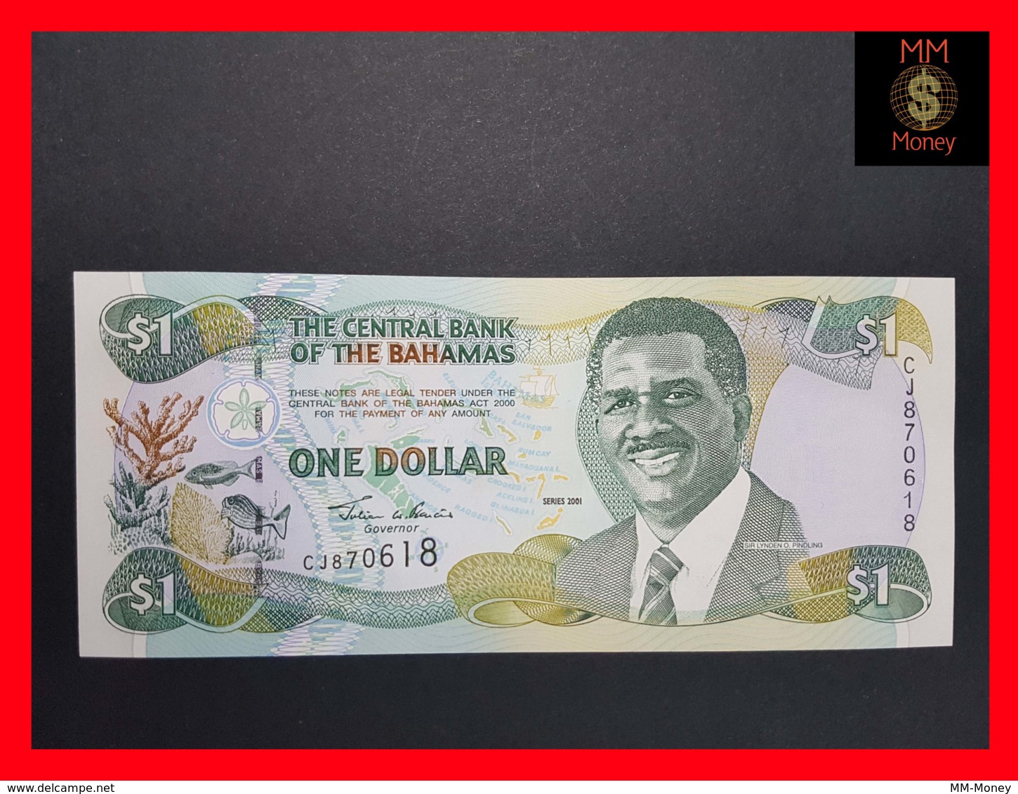 BAHAMAS 1 $ 2001 P. 69 UNC - Bahamas