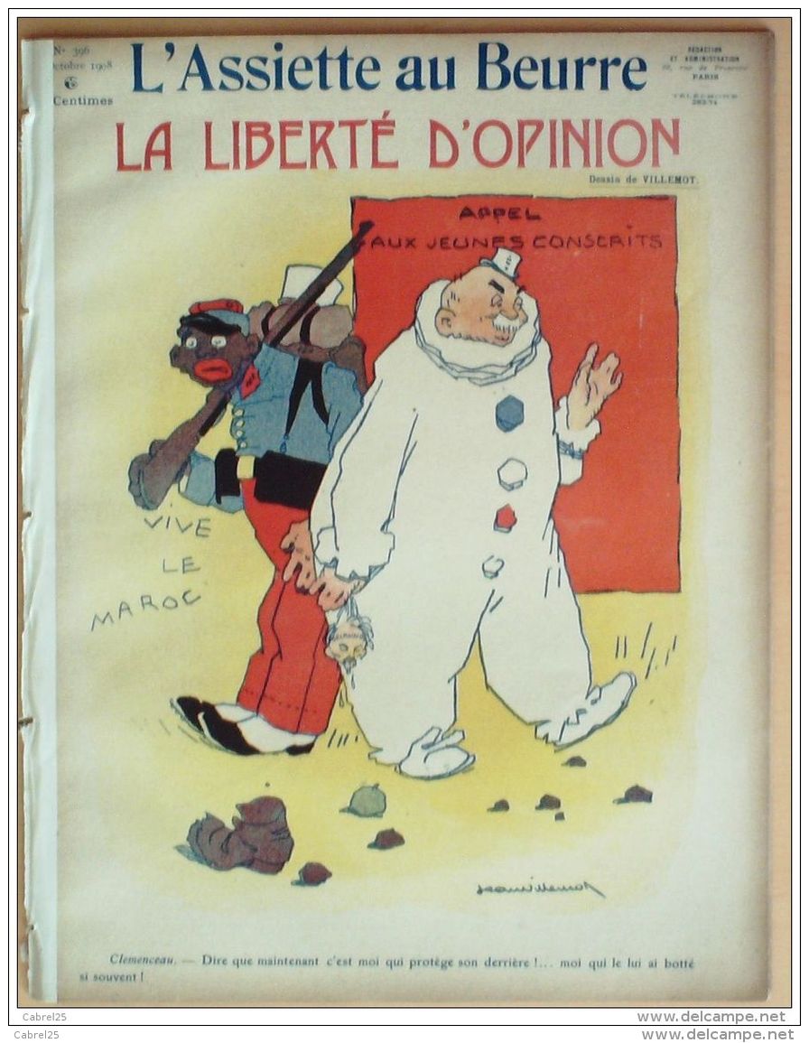 L'ASSIETTE AU BEURRE-1908-396-GRAVURE FLORES VIRIEZBERNARD-LA LIBERTE D'OPIGNON - 1900 - 1949