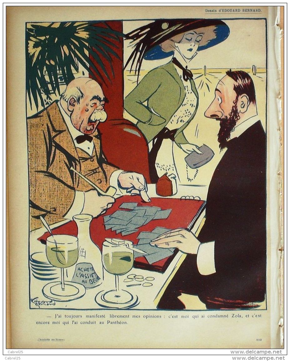 L'ASSIETTE AU BEURRE-1908-396-GRAVURE FLORES VIRIEZBERNARD-LA LIBERTE D'OPIGNON - 1900 - 1949