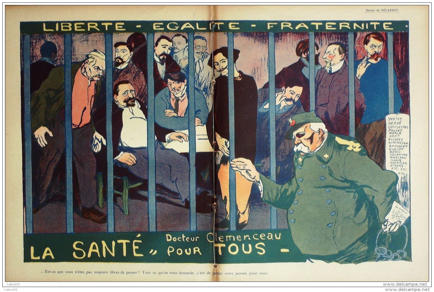 L'ASSIETTE AU BEURRE-1908-396-GRAVURE FLORES VIRIEZBERNARD-LA LIBERTE D'OPIGNON