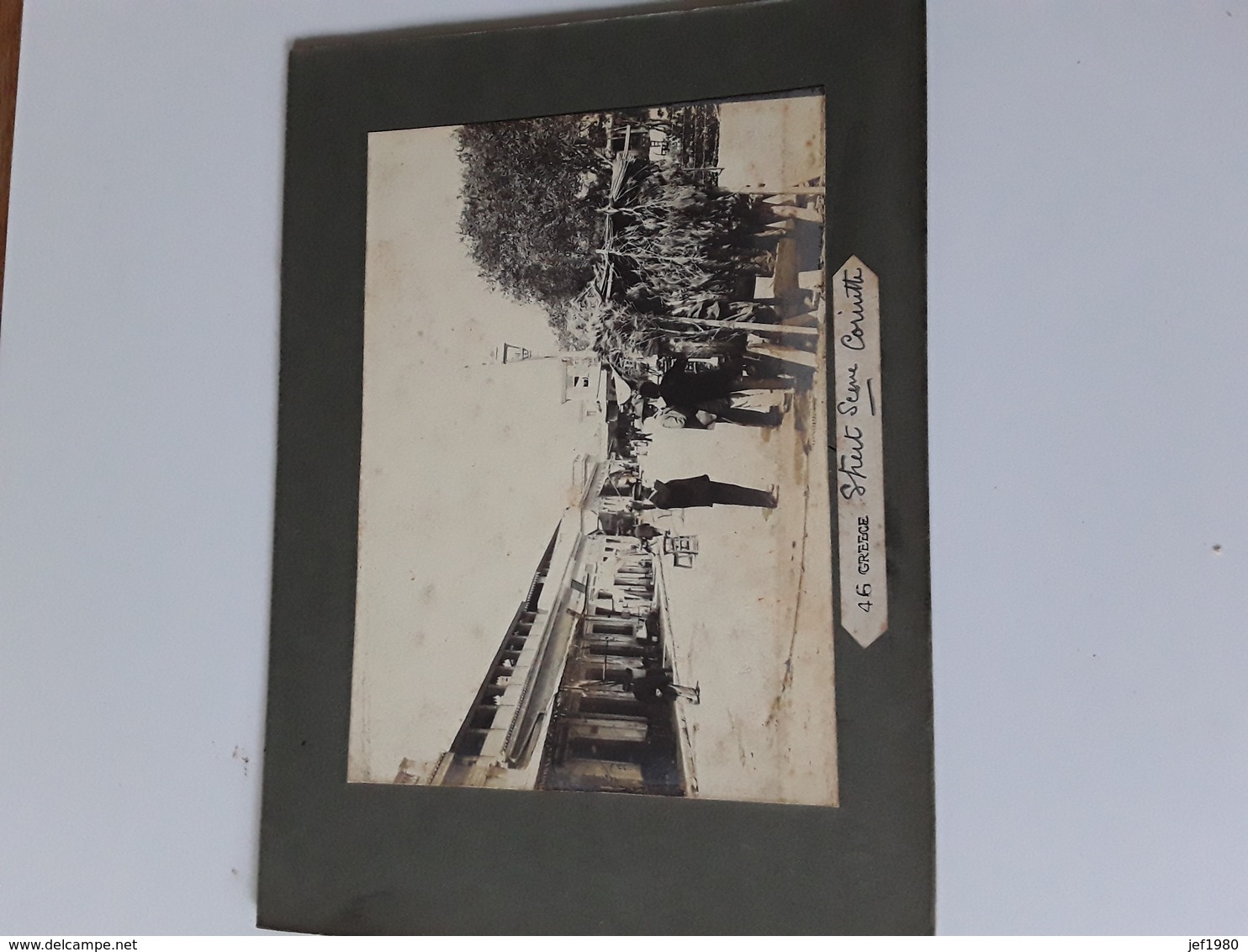 TWO GREAT PHOTOS  GREECE GRIEKENLAND ÷1897 RECTO VERSO SUR CARTON AFMETINGEN  20 CM OP 15 CM - Anciennes (Av. 1900)