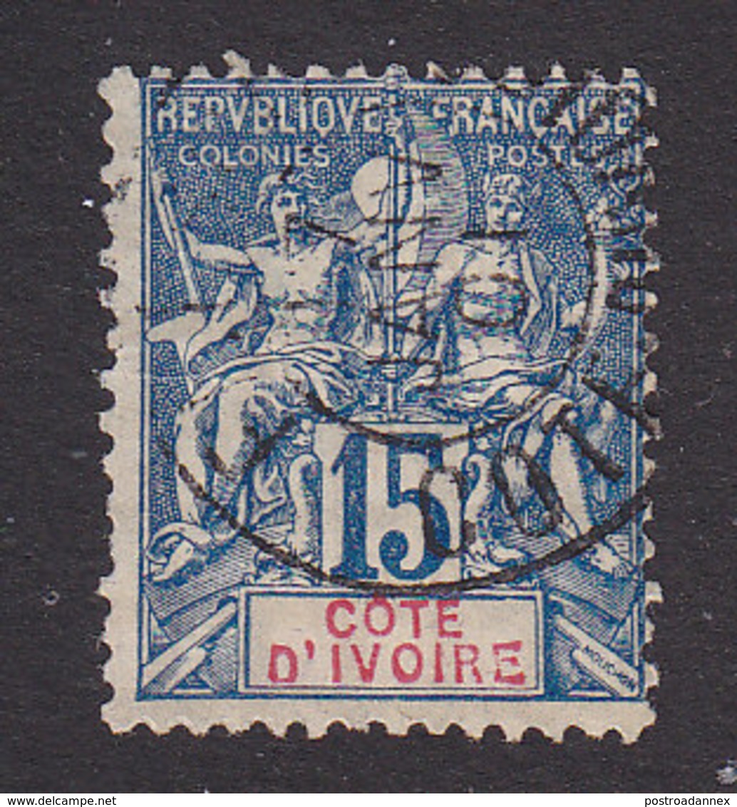 Ivory Coast, Scott #7, Used, Navigation And Commerce, Issued 1892 - Used Stamps