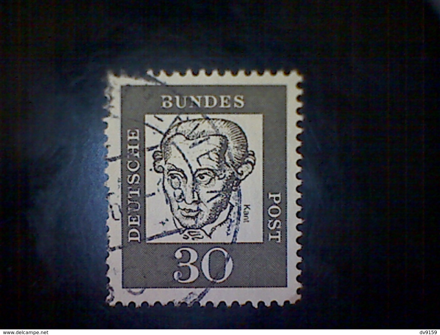 Germany, Scott #831, Used (o), 1961, German Notables Series, Immanuel Kant, 30pfs, Gray - Usados