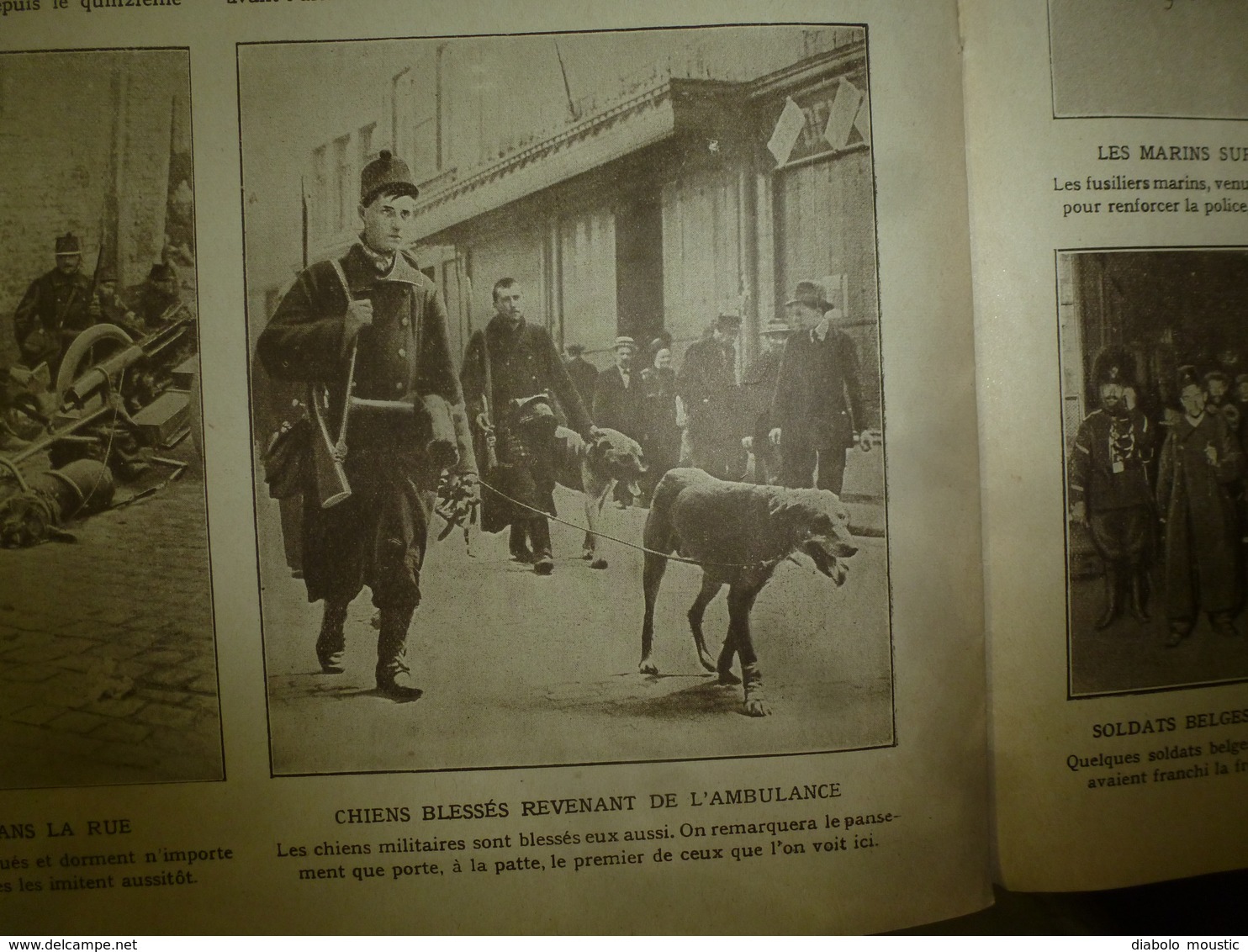 1914 LE MIROIR :Chien-soldat Belge Blessé ;Kiao-Tchéou Attaqué Par Japonais;Belges à Visé,Louvain;Détail D'une Mine;etc - Français