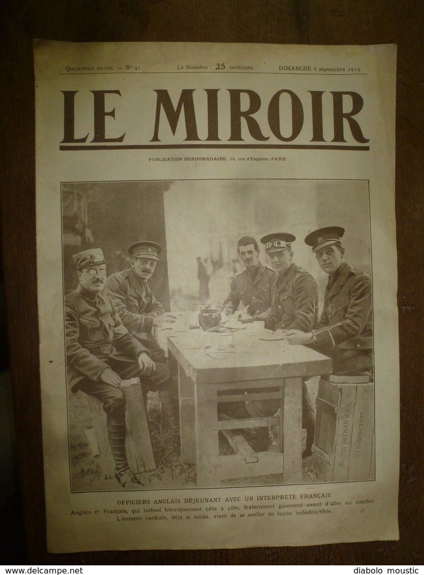 1914 LE MIROIR :Chien-soldat Belge Blessé ;Kiao-Tchéou Attaqué Par Japonais;Belges à Visé,Louvain;Détail D'une Mine;etc - Français