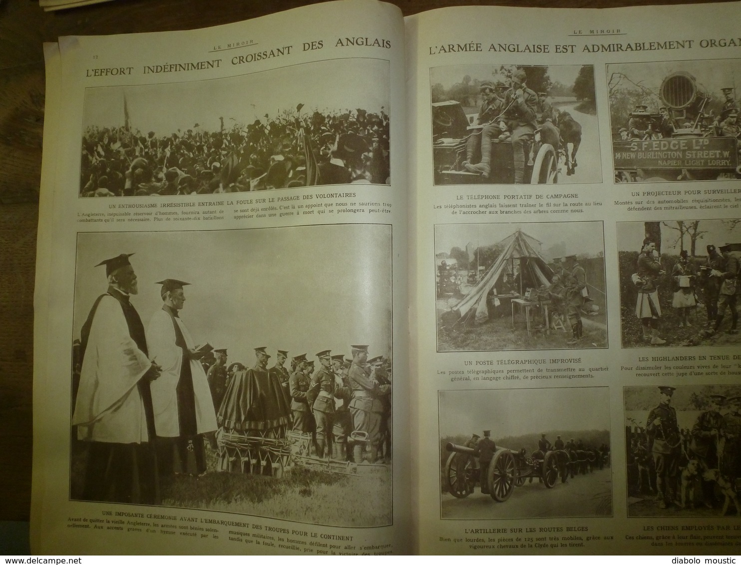 1914 LE MIROIR :Chien-soldat belge blessé ;Kiao-Tchéou attaqué par japonais;Belges à Visé,Louvain;Détail d'une mine;etc