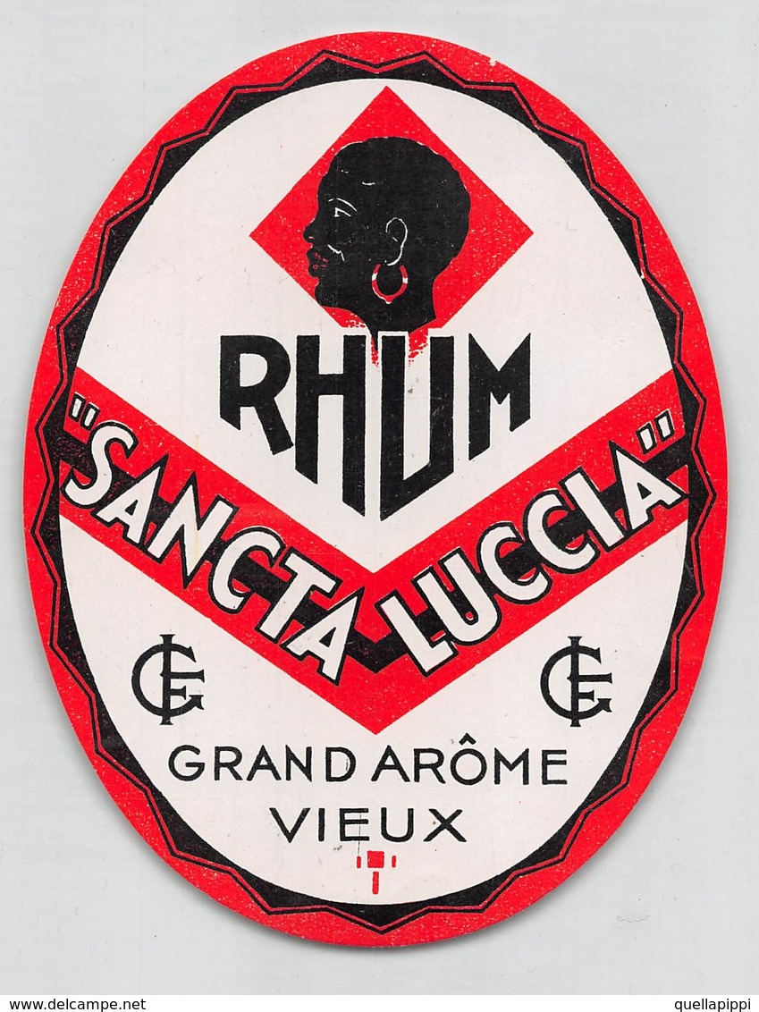 08312 "SANCTA LUCCIA - RHUM - GRAND ARÔME VIEUX" ETICHETTA ORIG - Rum