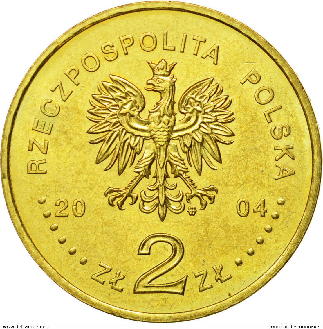 Monnaie, Pologne, 2 Zlote, 2004, Warsaw, SPL+, Laiton, KM:509 - Pologne