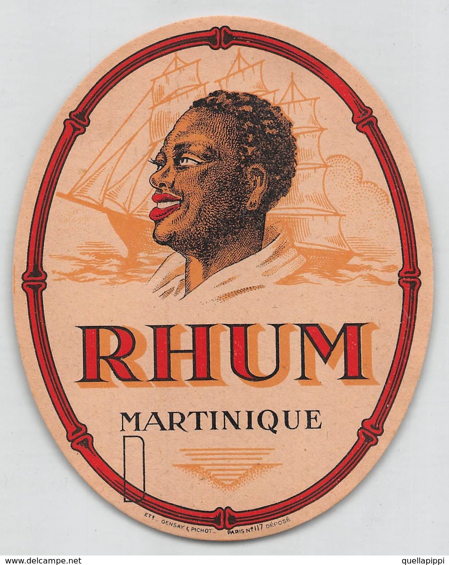 08315 "RHUM MARTINIQUE" ETICHETTA ORIG - Rhum