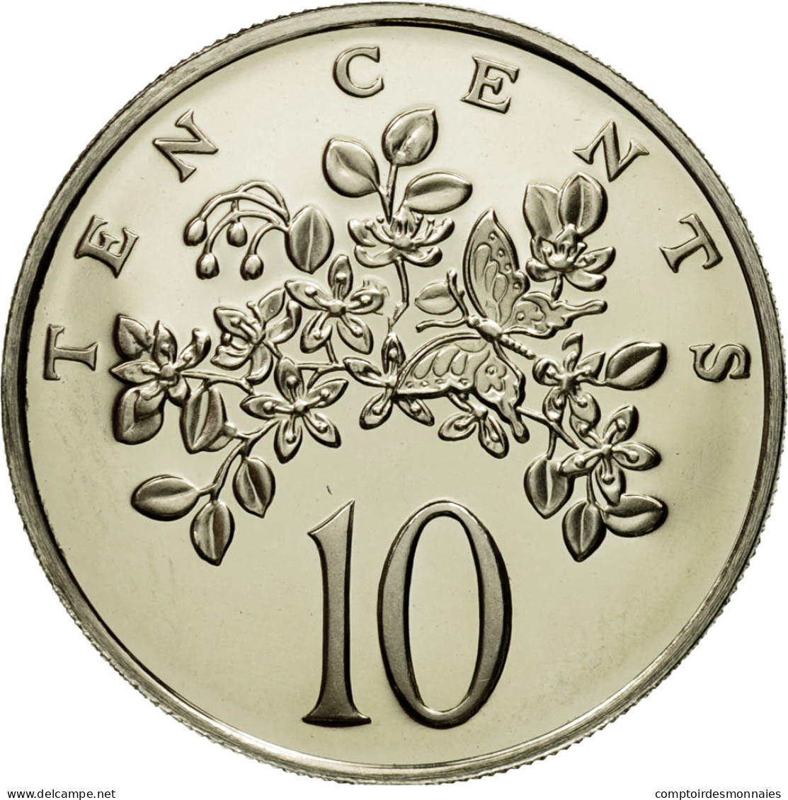 Monnaie, Jamaica, Elizabeth II, 10 Cents, 1976, Franklin Mint, USA, FDC - Jamaica