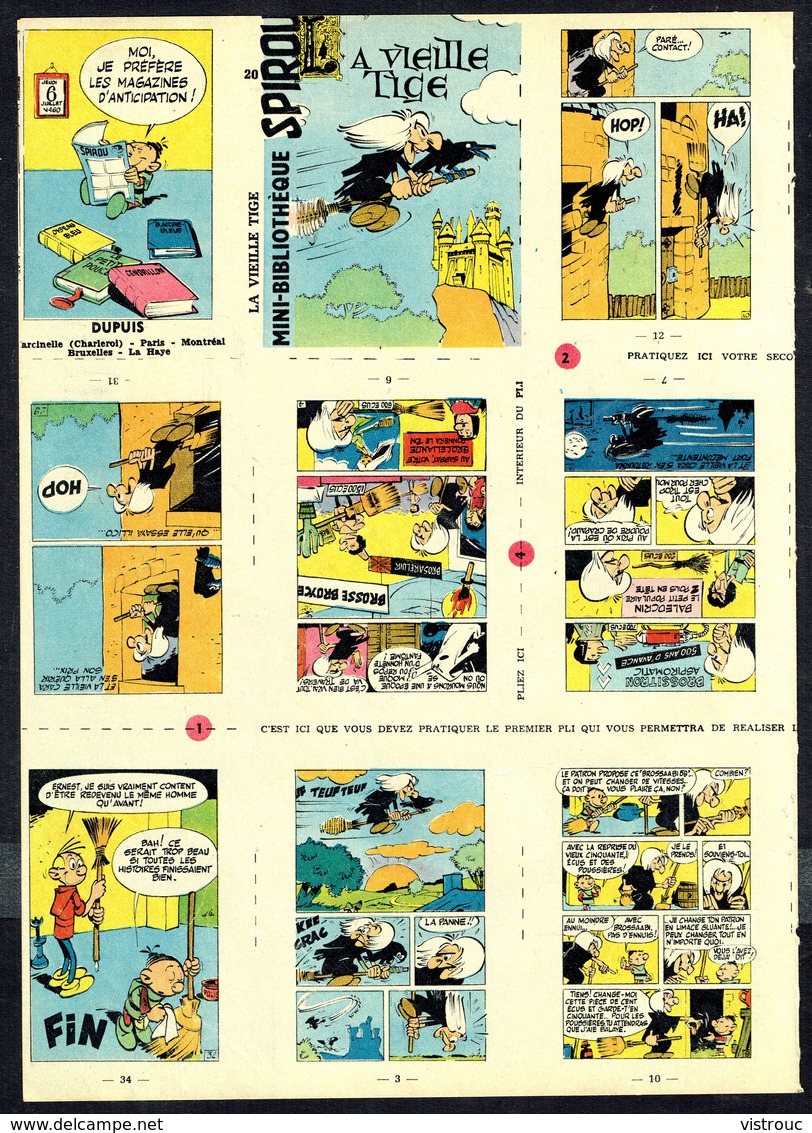 Mini-récit N° 20 " LA VIEILLE TIGE " De M. TILLIEUX - Supplément à Spirou - Non Monté. - Spirou Magazine