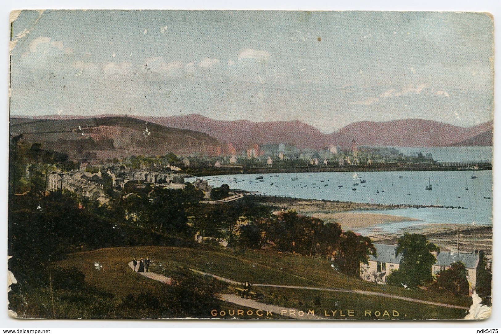 GOUROCK FROM LYLE ROAD / POSTMARK - AYR / ADDRESS - DALMELLINGTON, BURNSIDE (HUNTER) - Renfrewshire