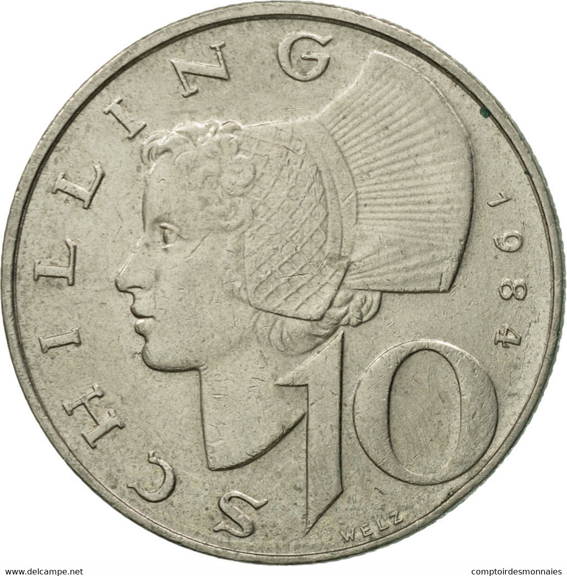 Monnaie, Autriche, 10 Schilling, 1984, TTB+, Copper-Nickel Plated Nickel - Autriche