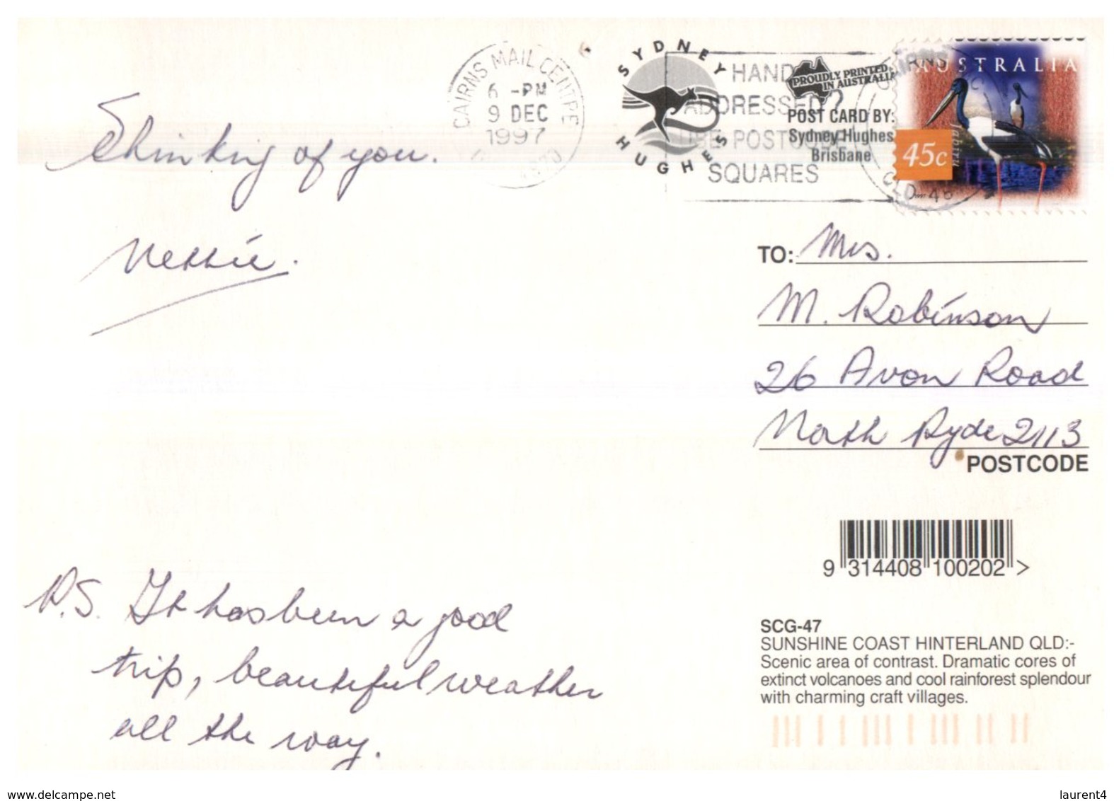 (PF 525) Australia - (with Stamp At Back Of Card) QLD - Hinterlands - Far North Queensland