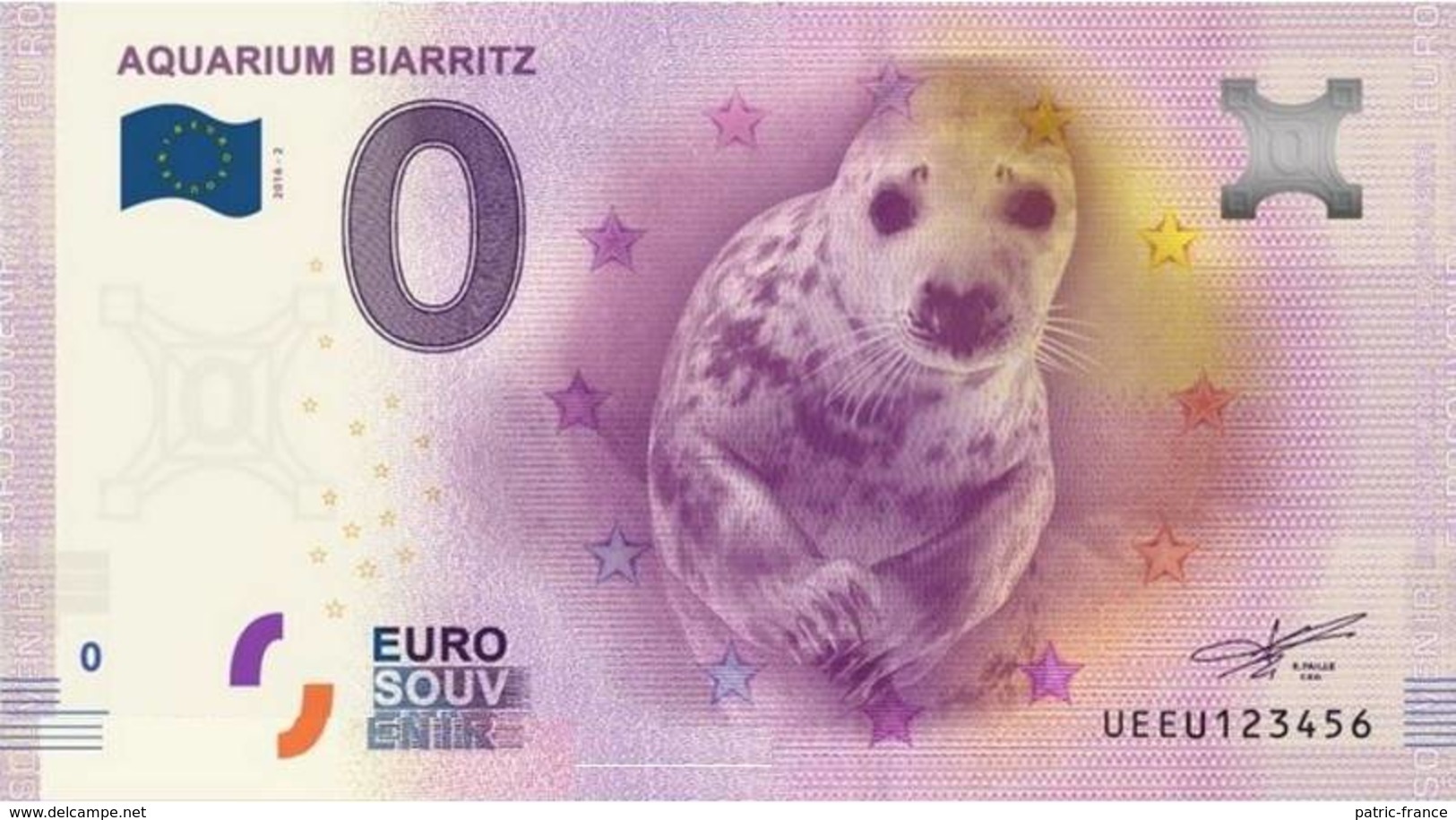 France - Billet Touristique 0 Euro 2016 - Aquarium De Biarritz - Sonstige & Ohne Zuordnung