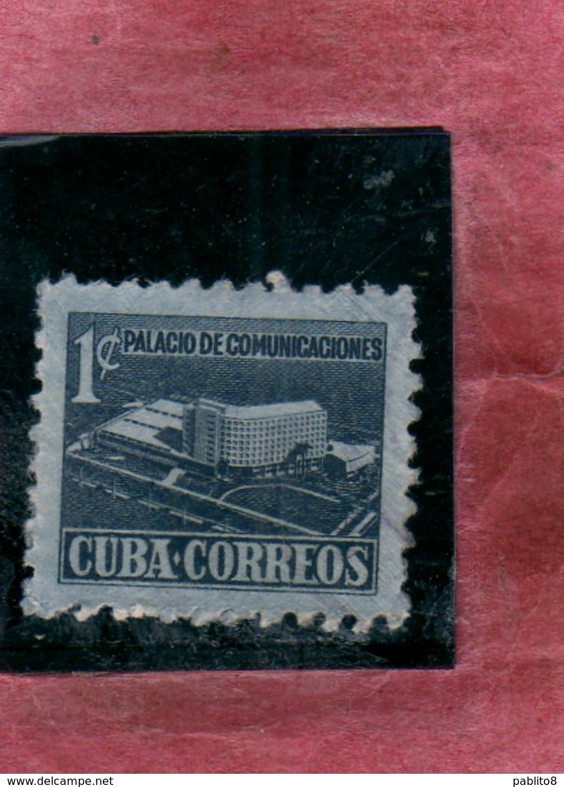 CUBA 1957 POSTAL TAX STAMPS TASSE TAXE COMMUNICATIONS BUILDING PALACIO DE COMUNICACIONES CENT. 1c MNH - Portomarken