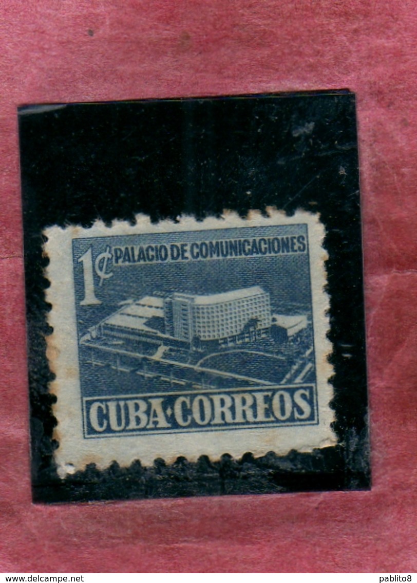 CUBA 1957 POSTAL TAX STAMPS TASSE TAXE COMMUNICATIONS BUILDING PALACIO DE COMUNICACIONES CENT. 1c MNH - Portomarken