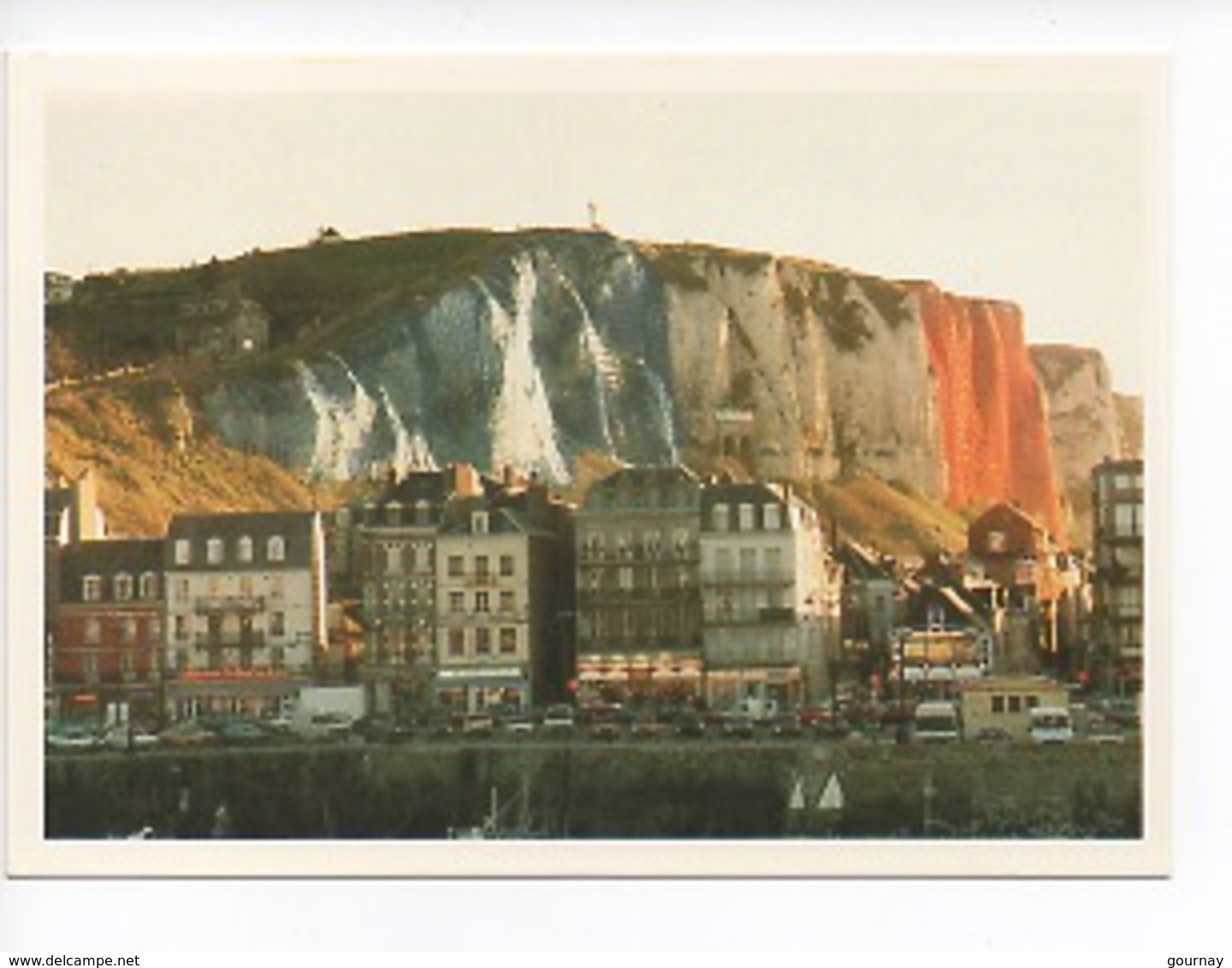 BE. ROMAIN Peintre Sculpteur 1989 Falaise Tricolore Du Treport (76) Bicentenaire Révolution Française (cp Vierge) Perfor - Malerei & Gemälde