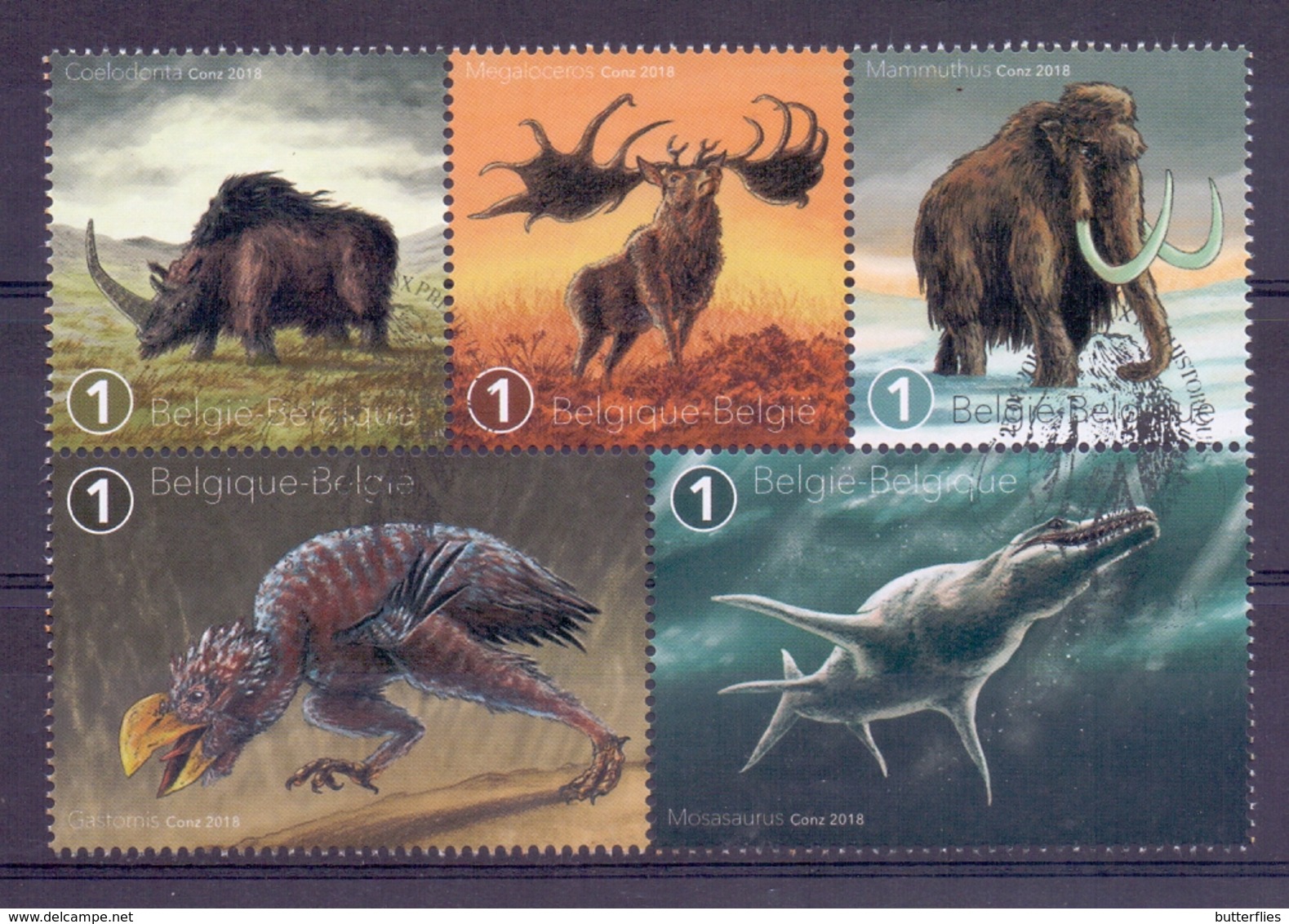 Belgie - 2018 - * Fauna  - Prehistorische Dieren * MNH - Stempel Voorverkoop - Usados