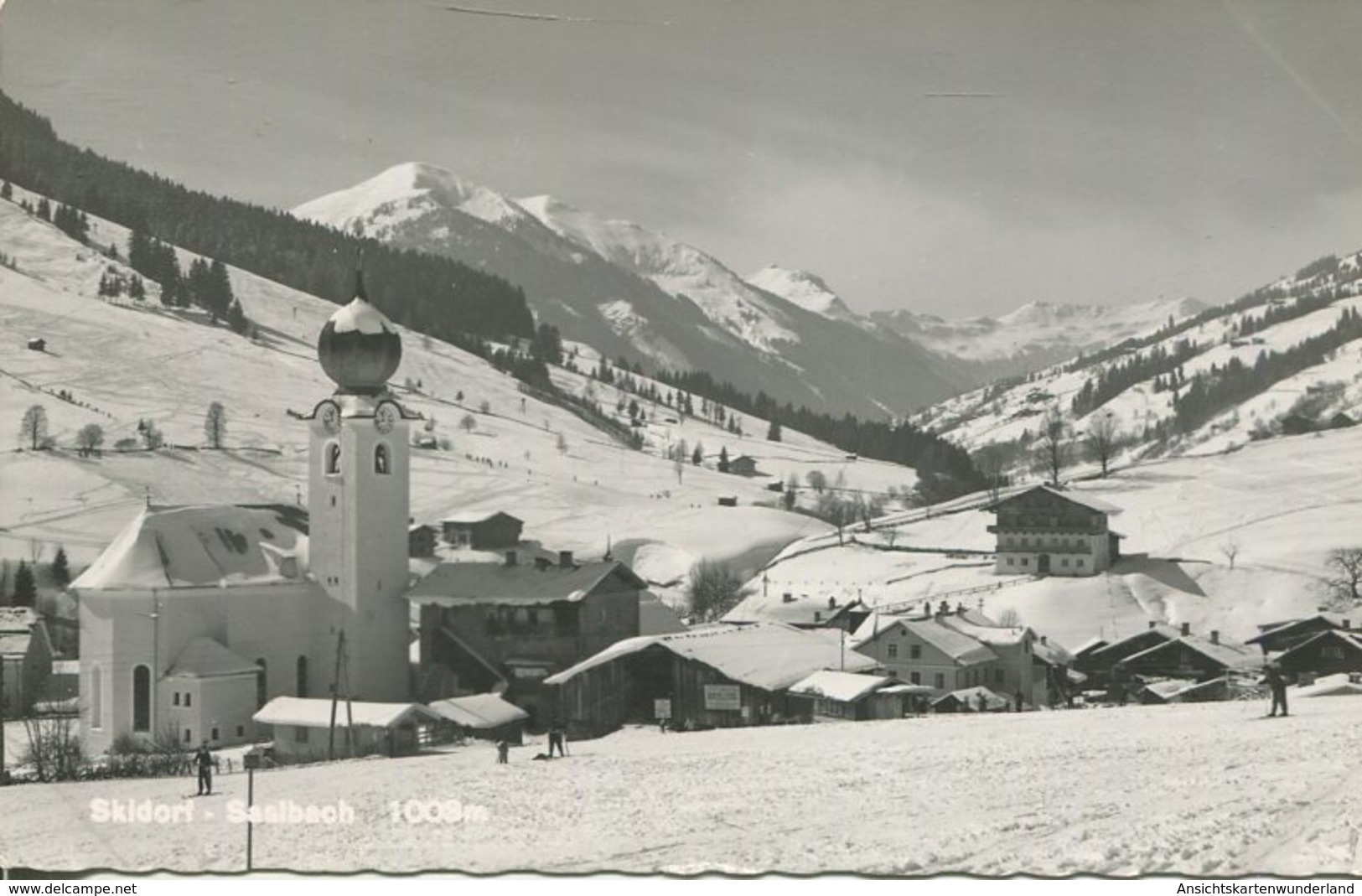 005293  Skidorf Saalbach Im Winter  1956 - Saalbach