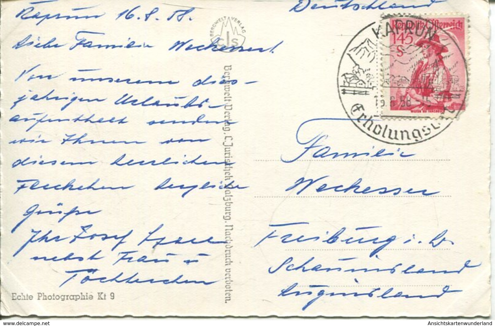 005295  Kaprun G. D. Kitzsteinhorn  1958 - Kaprun