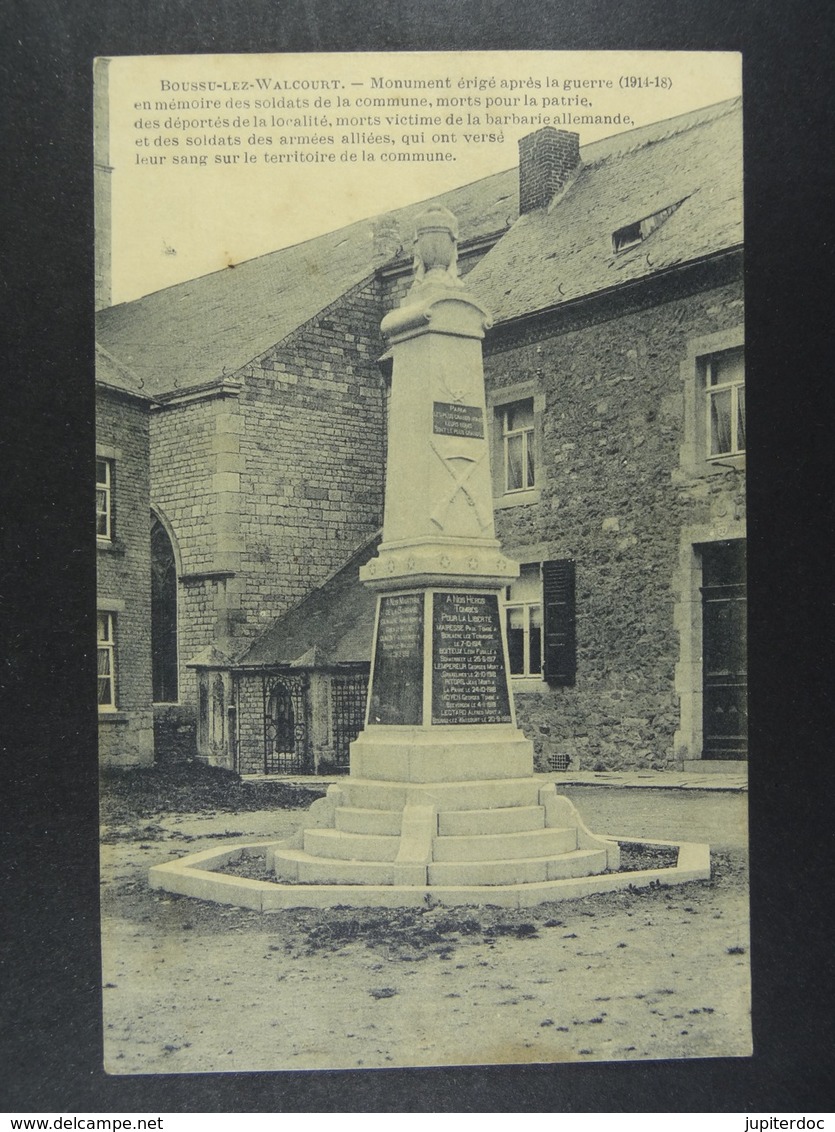 Boussu-lez-Walcourt Monument érigé Après La Guerre (1914-19)... - Froidchapelle