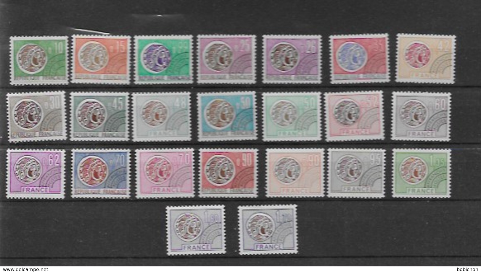 Lot Timbres Préoblitérés Neufs Xx Série Monnaie Gauloises - 1964-1988