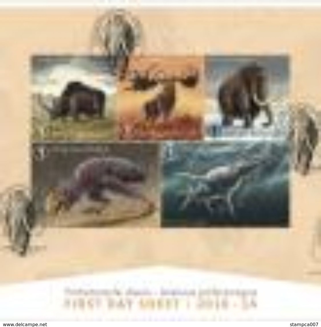 FDS 2018 Fauna Prehistorie Mamoet Mammut Mammouth Mammoth Dinosaurus Dino ! - Lettres & Documents