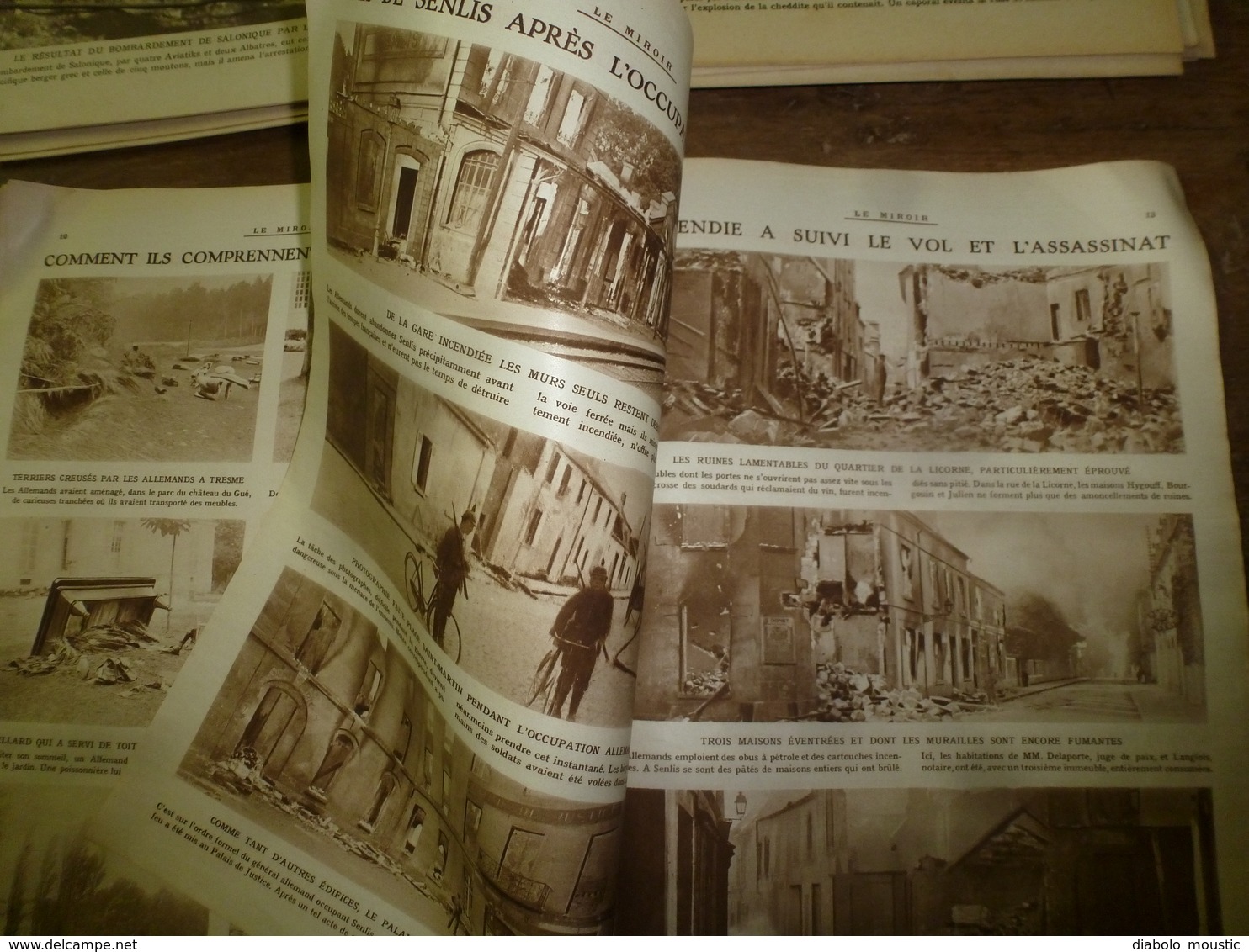 1914 LE MIROIR :Drapeau du 7e Tirailleur Algérien;Barcy;Les infirmières de Dieppe;Mortier de 280 en action (gravure);etc