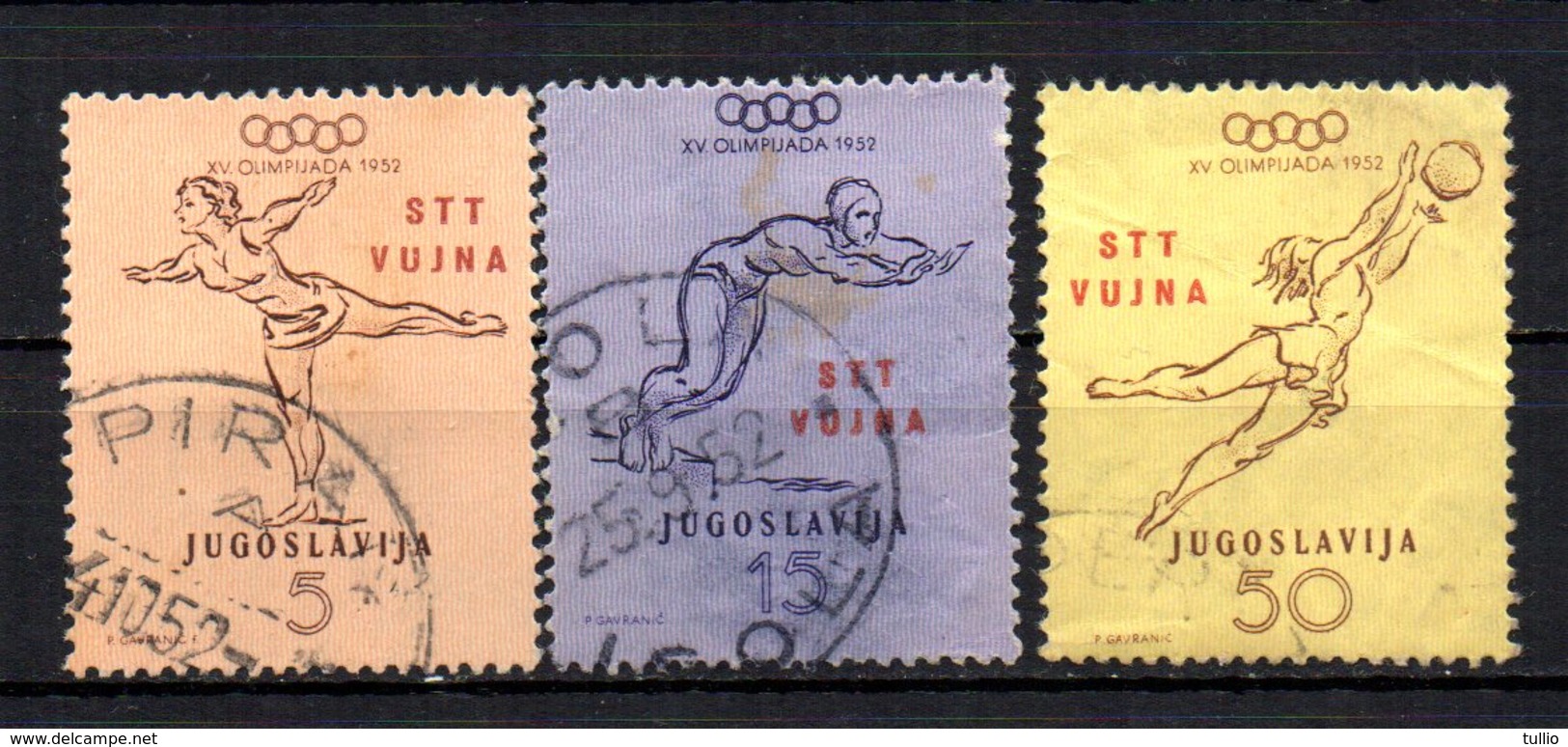 ITALIA TRIESTE OCC JUGOSLAVA ZONA B 1952 CANCELLED At - Usati