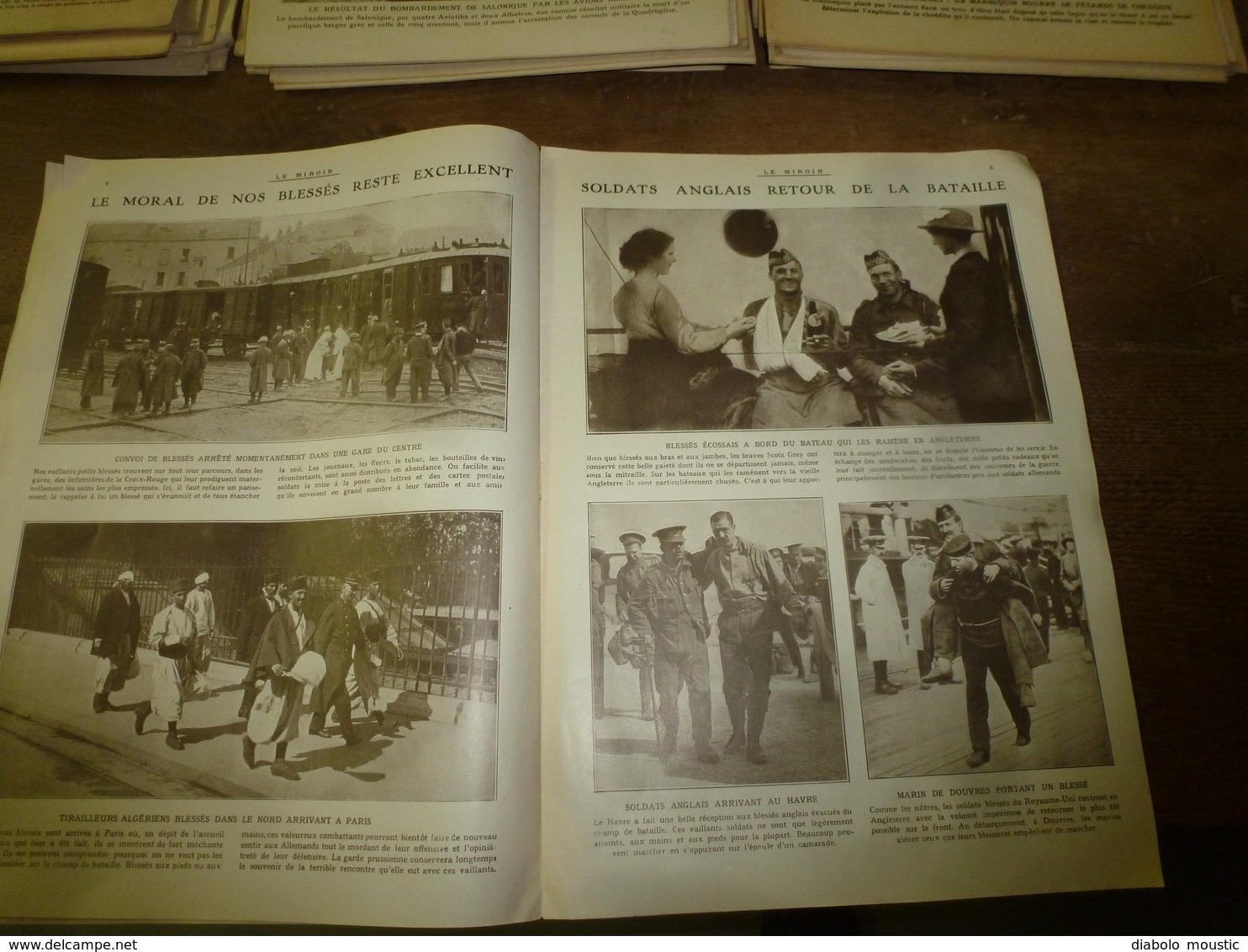 1914 LE MIROIR :Un Laitier Belge Et Sa Charrette à Chien;Les Cabines De Bains à Ostende;Les Soldats Anglais;;Malines;etc - French