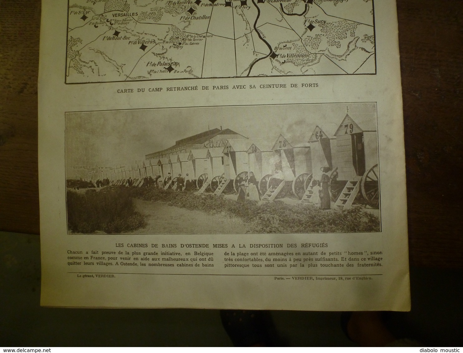 1914 LE MIROIR :Un laitier belge et sa charrette à chien;Les cabines de bains à Ostende;Les soldats anglais;;Malines;etc