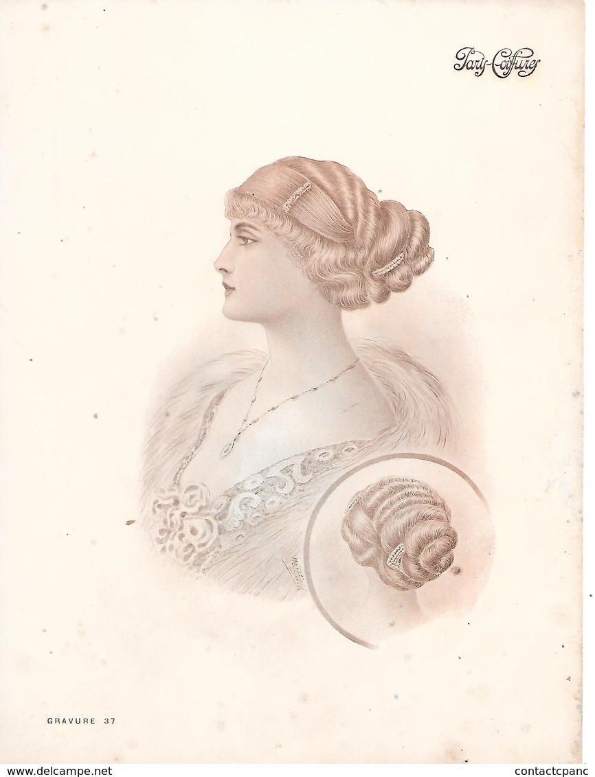 GRAVURE De COIFFURE - Format : 21cm X 27cm - Autres Plans