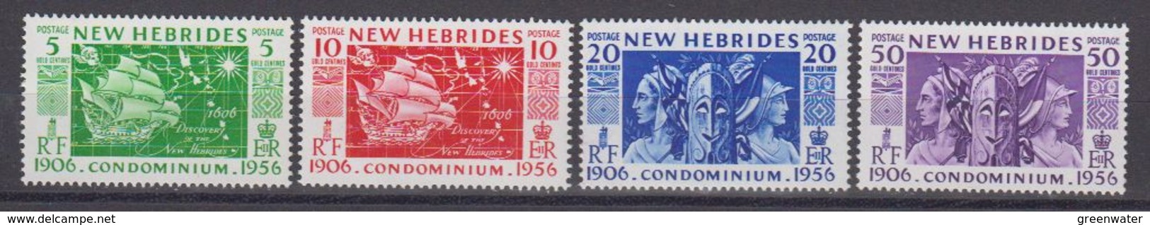 New Hebrides 1956 Discovery Of The Hebrides 4v ** Mnh (40297F) - Neufs