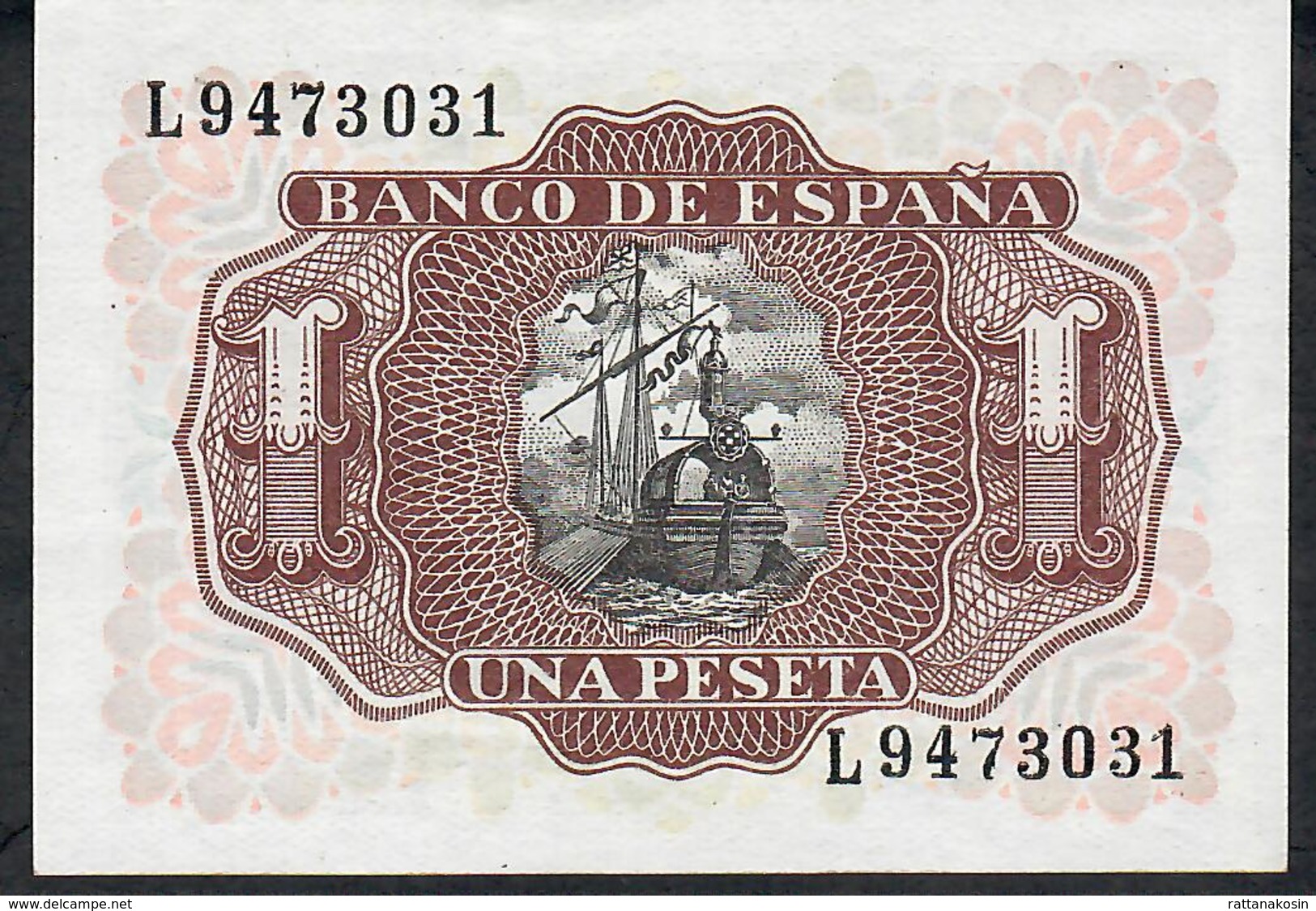 SPAIN P144  1  PESETA 1953  Serie L   UNC. - 1-2 Pesetas