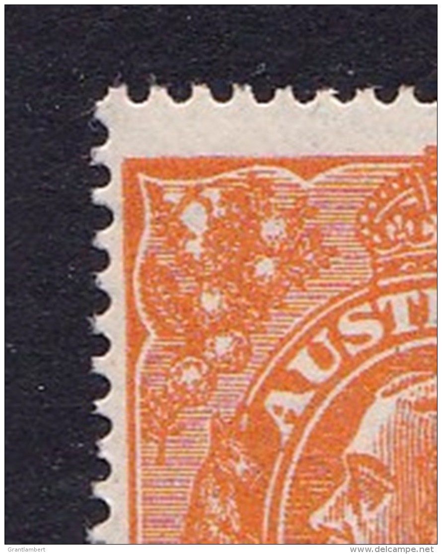 Australia 1923 King George V 1/2d Orange Single Crown Variety 66(8)e MNH - Neufs