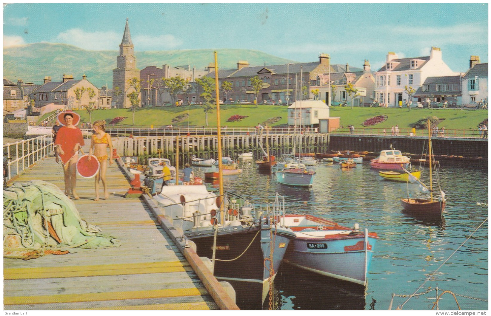 The Harbour And 'Old Stumpy' Clock Tower, Girvan, Scotland - Posted With Stamp - Ayrshire