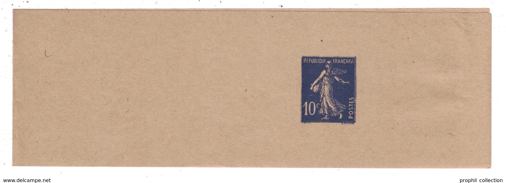 TYPE SEMEUSE CAMÉE - ENTIER POSTAL BANDE Pour JOURNAUX 10c BLEU NEUF TB (SANS DATE) - Bandes Pour Journaux