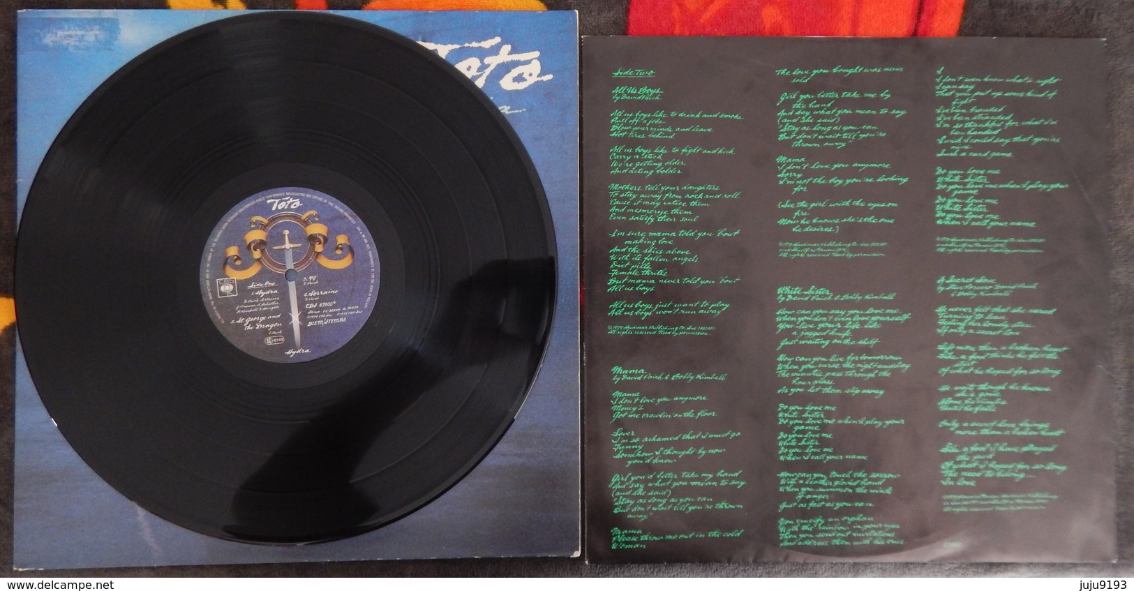 VINYL LP  33 TOURS TOTO"HYDRA" ANNEE 1979 - Disco & Pop