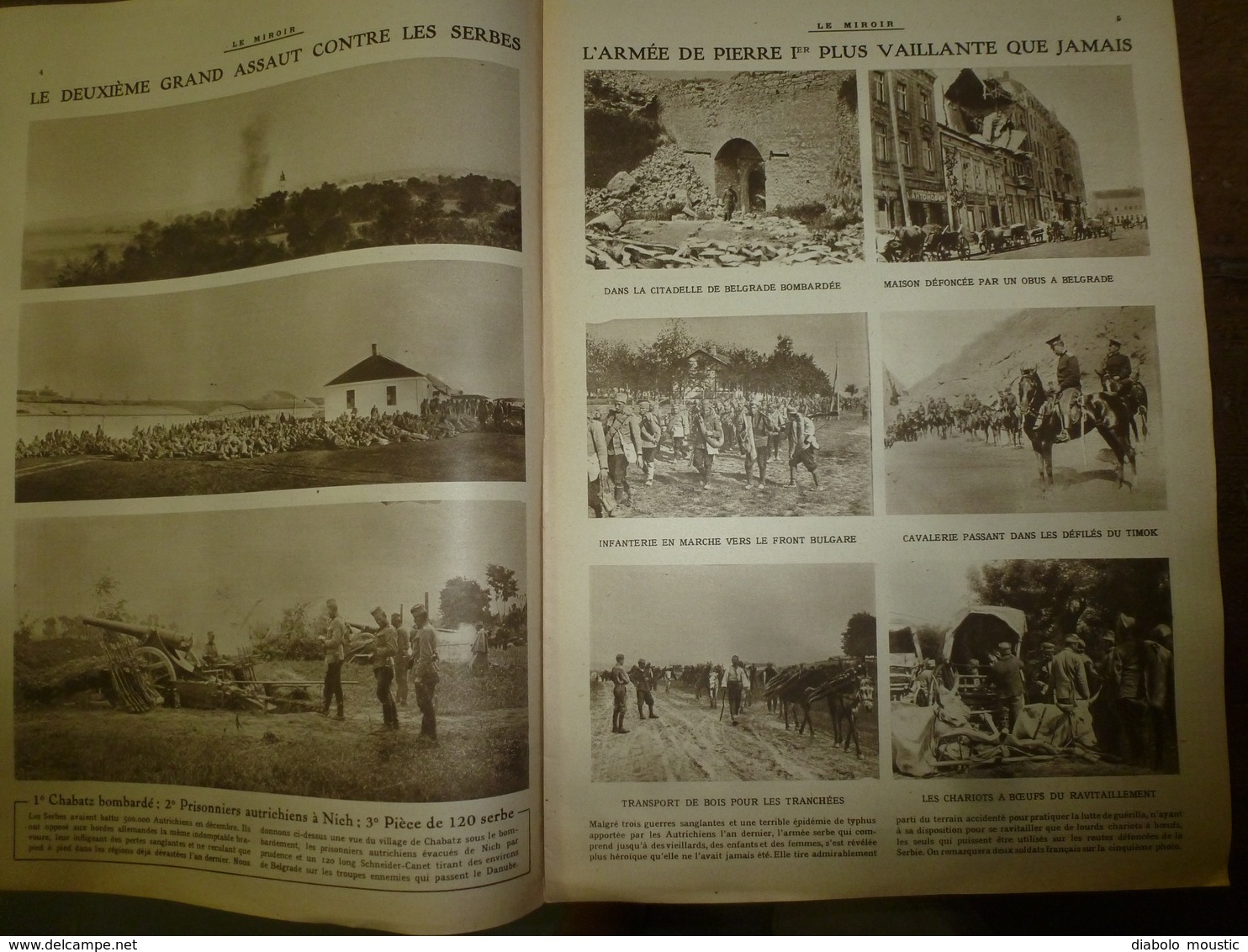 1915 LE MIROIR :Beuvraignes,Fontenelle,Ban-de-Sapt,St-Vaast;Serbes (Chabatz,Nich);Grecs à Lemnos;Salonique;Lihons;etc - Français