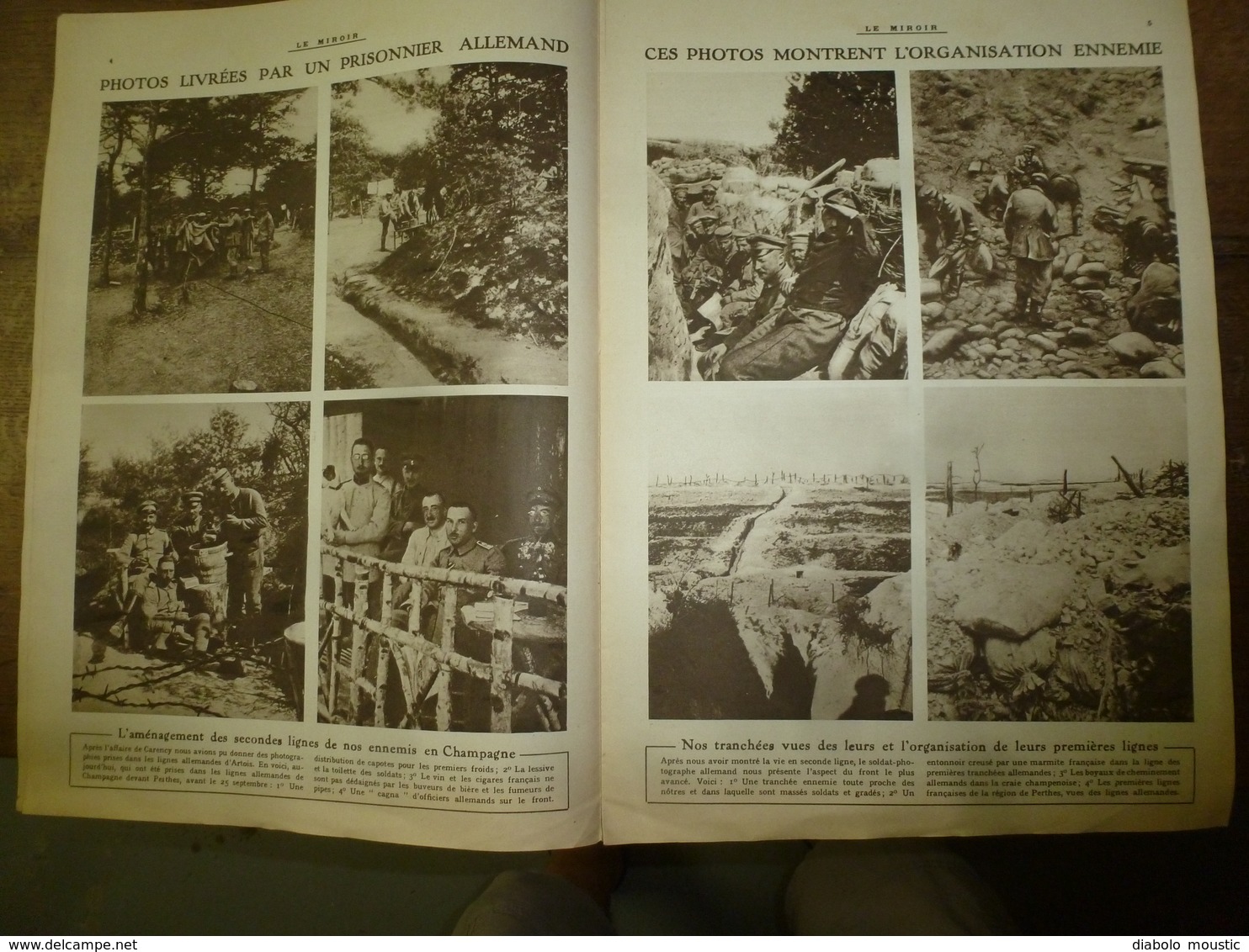 1915 LE MIROIR :Musiciens-soldats;Carency;Souchez;Auve;Suippes;St-Etienne-du-Temple; 400.000 Soldats (armée Bulgare);etc - Francese