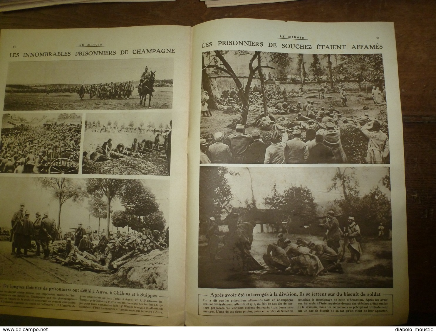 1915 LE MIROIR :Musiciens-soldats;Carency;Souchez;Auve;Suippes;St-Etienne-du-Temple; 400.000 Soldats (armée Bulgare);etc - Francés