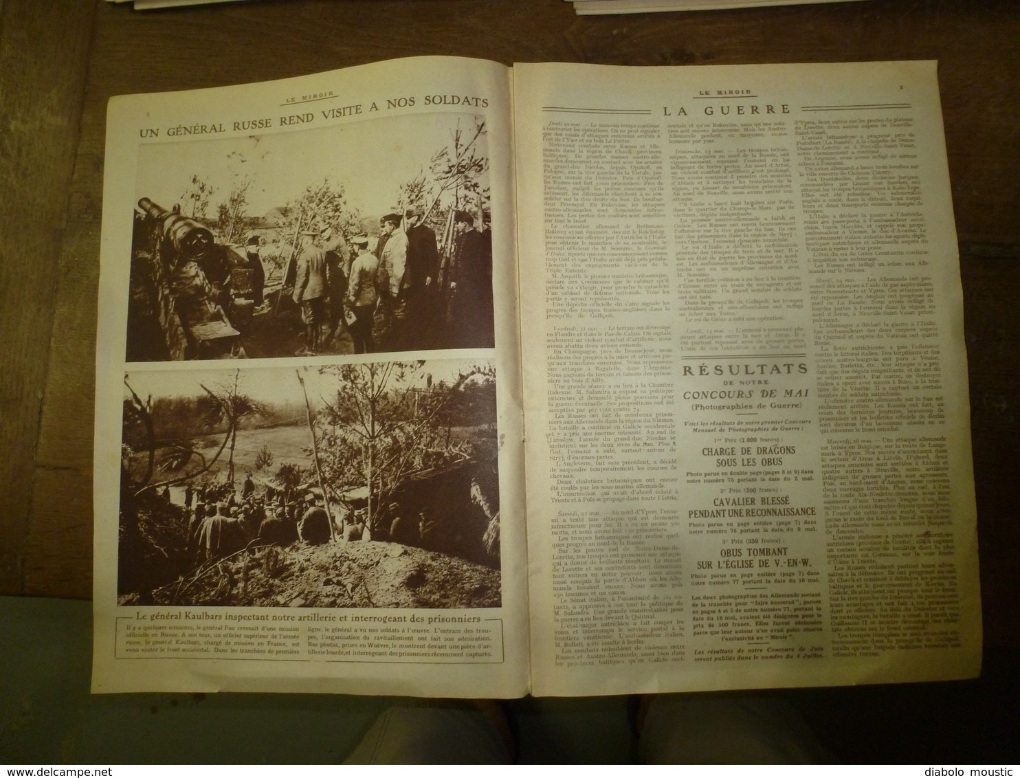 1915 LE MIROIR : St-Mihiel;Mensonges Et Cinéma Allemand;Le "cheval De Troie" Est Aussi RiverClyde;etc - Francés