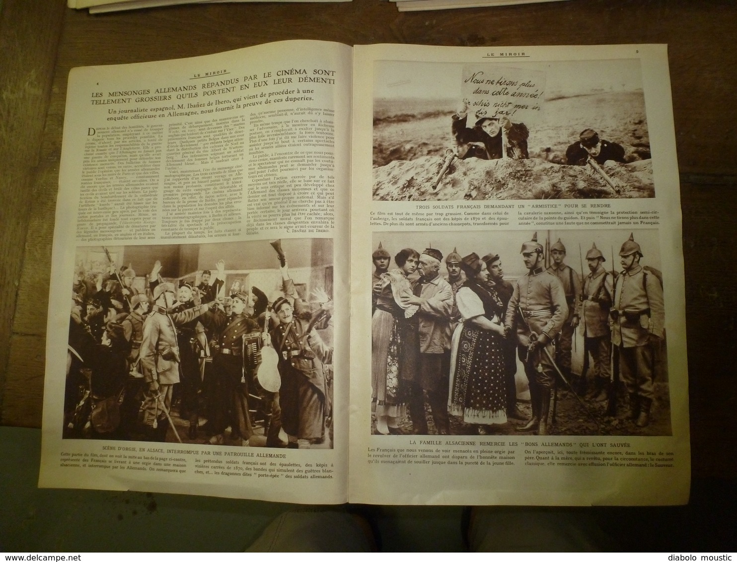 1915 LE MIROIR : St-Mihiel;Mensonges Et Cinéma Allemand;Le "cheval De Troie" Est Aussi RiverClyde;etc - Francés