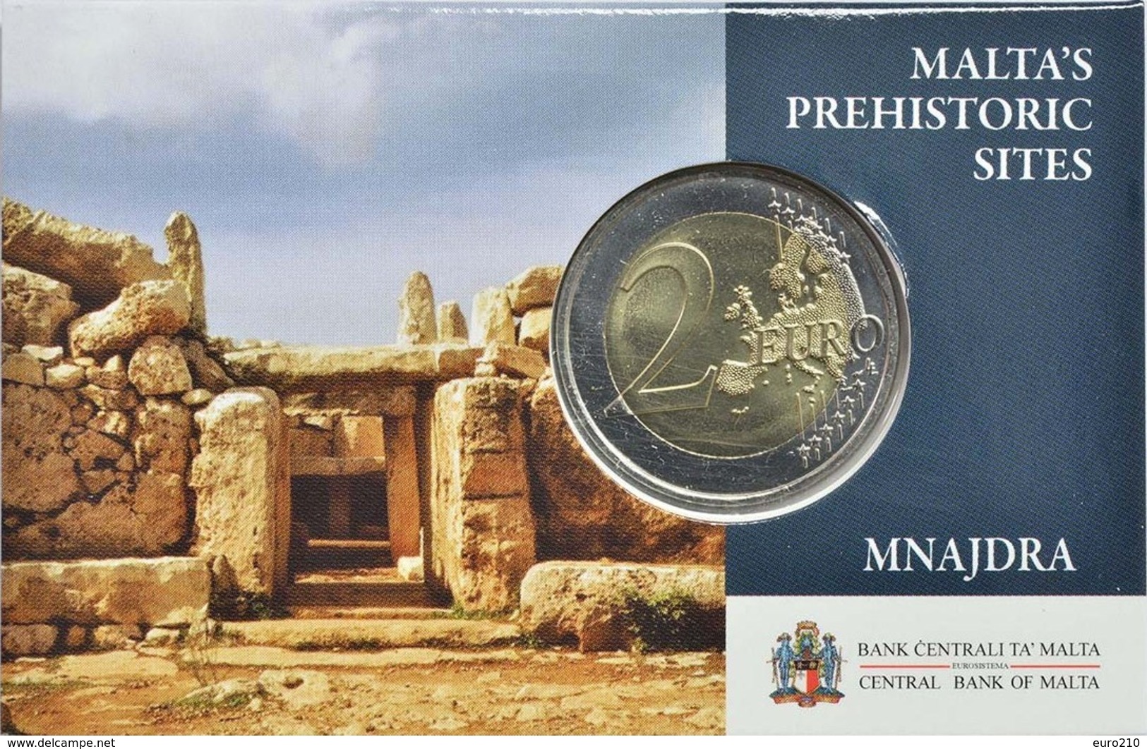MALTA 2 Euro Commemorative 2018 - Temples Of Mnajdra - COINCARD - Malta