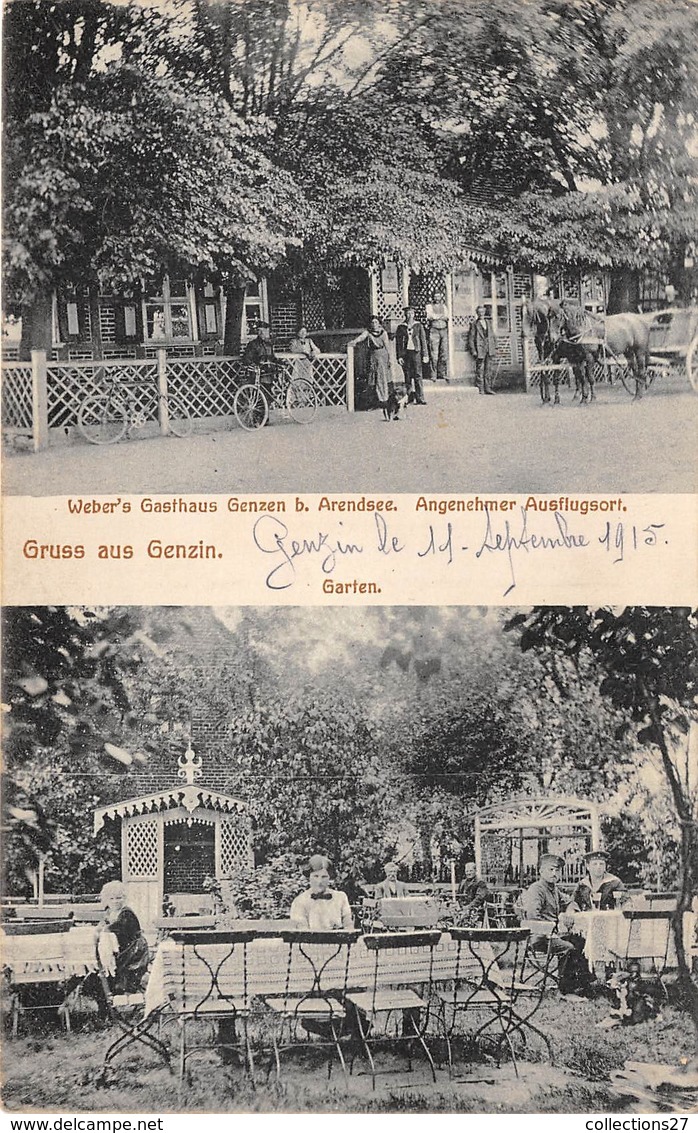 GENZIN- GRUSS AUX GENSIN, WEBER'S GASTHAUS GENZEN B. ARENDSEE; ANGENEHMER AUSFLUGSORT /  GARTEN -  Multivues - Da Identificare