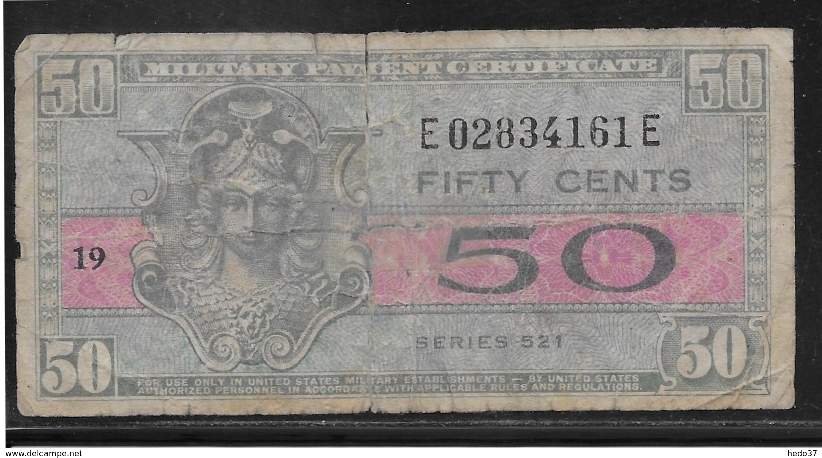 Etats Unis - Military Payment Certificate - 50 Cents  - Pick N° M32 - B/TB - 1954-1958 - Series 521